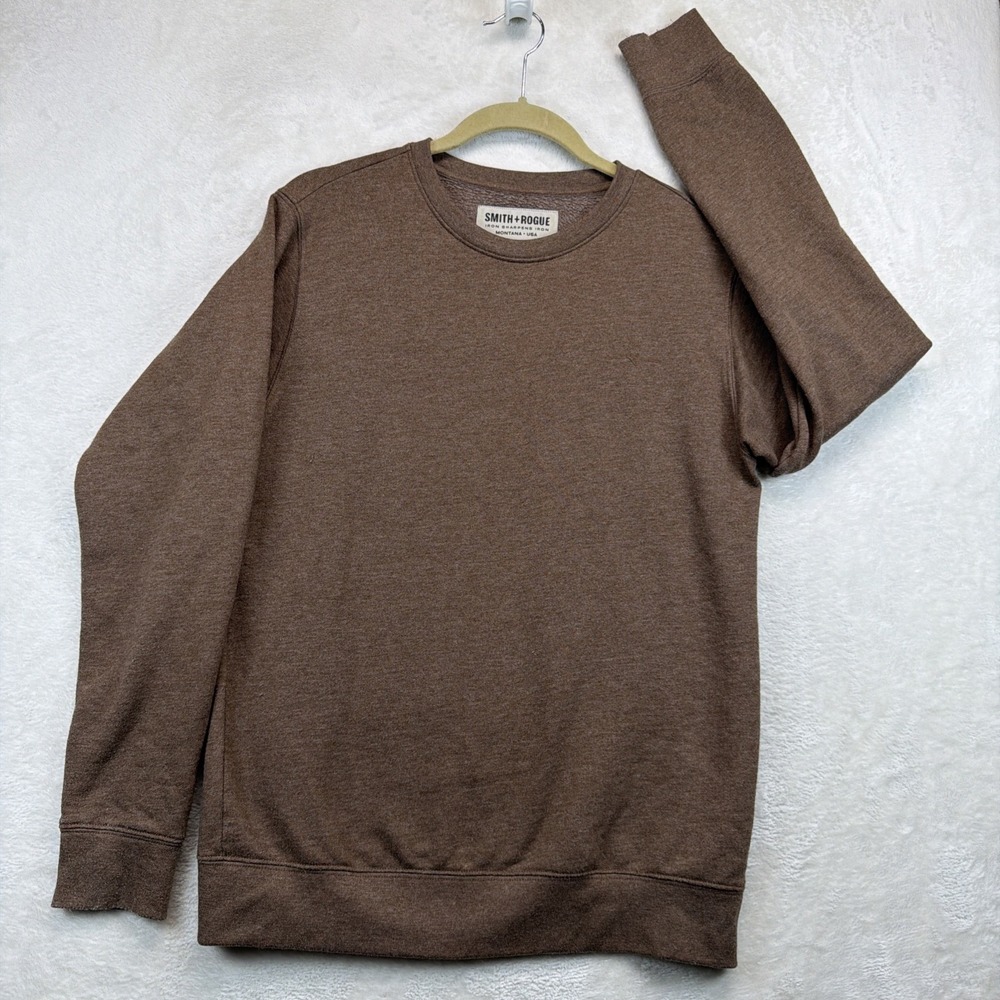 Smith + Rogue Montana Sweatshirt Brown Men's Small Pullover Casual Crewneck
